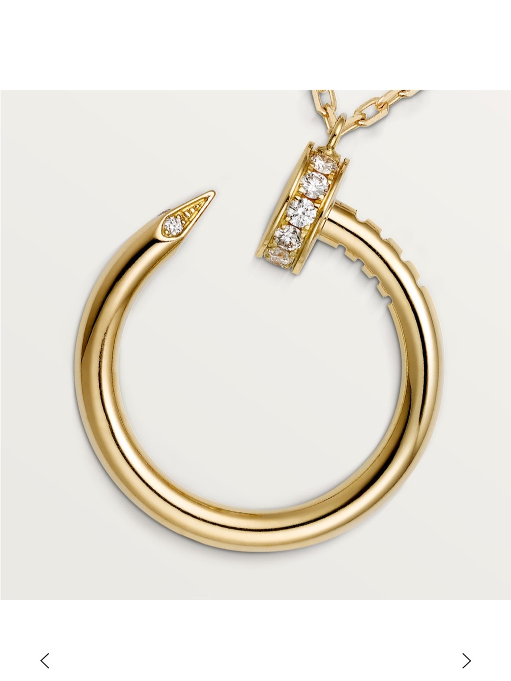 Cartier Gold Necklace with Black Velvet Tray, Red Box, and Certificate - Picture 8 of 11